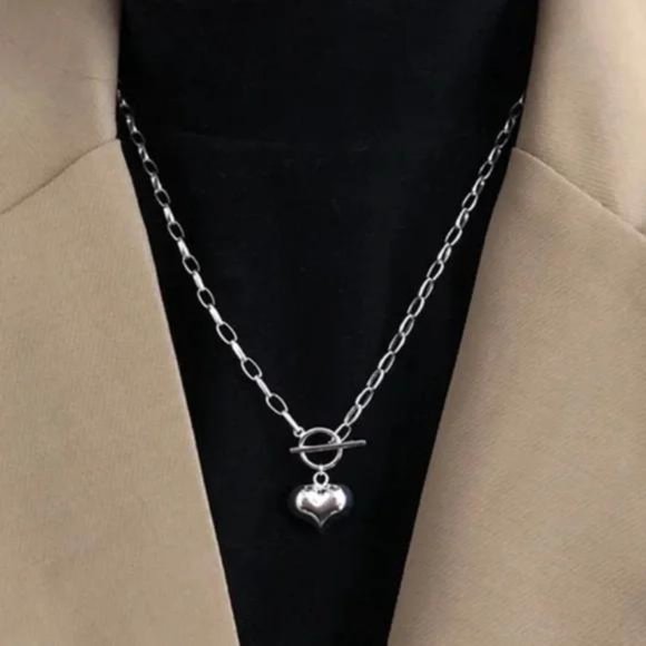 Jewelry - NEW “18” LOVE HEART 925 STERLING SILVER NECKLACE, NICE NECKLACE, CUTE NECKLACE